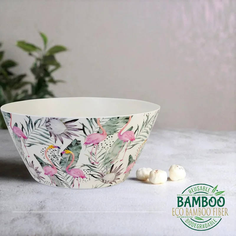 كويزين أرت وعاء فلورنس من ألياف الخيزران الصديق للبيئة - 24 سم، 2.8 لتر